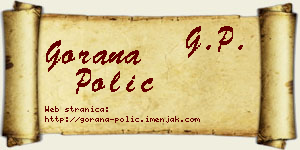Gorana Polić vizit kartica